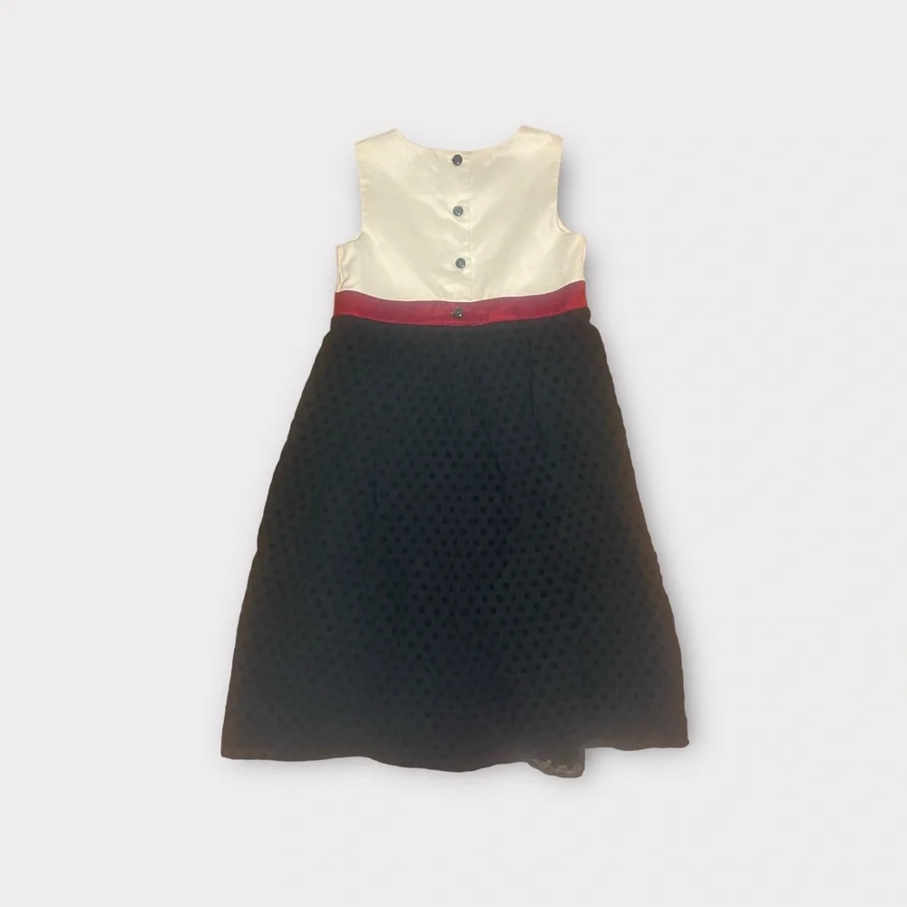 Gymboree 2011 Satin Black & White Dress